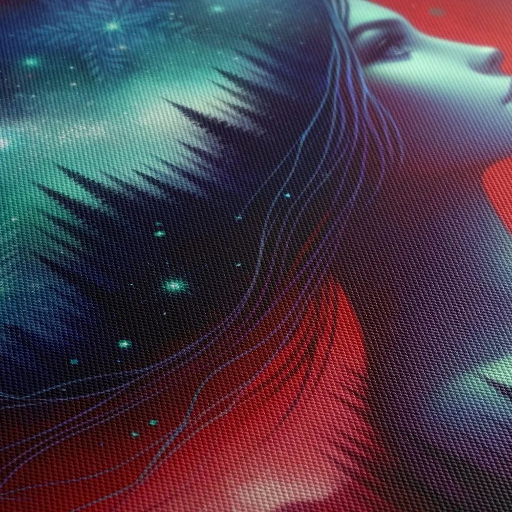 Kép álomszerű galaxis és sziluett