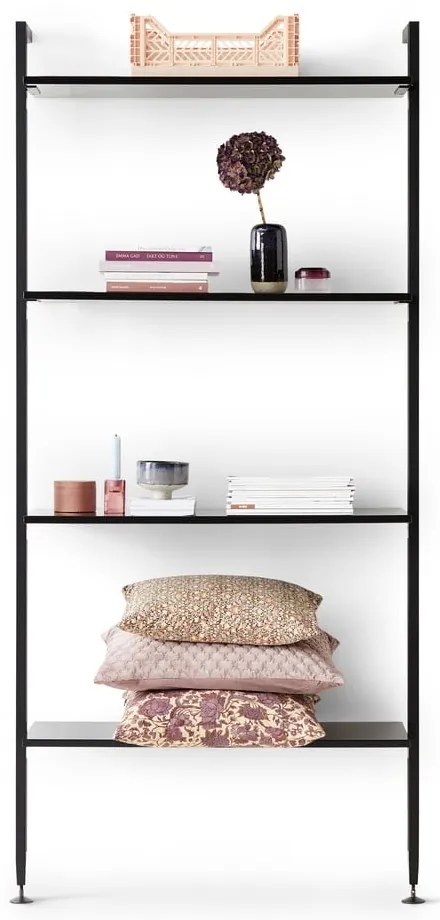 Edge fekete könyvespolc, szélesség 94 cm - Hammel