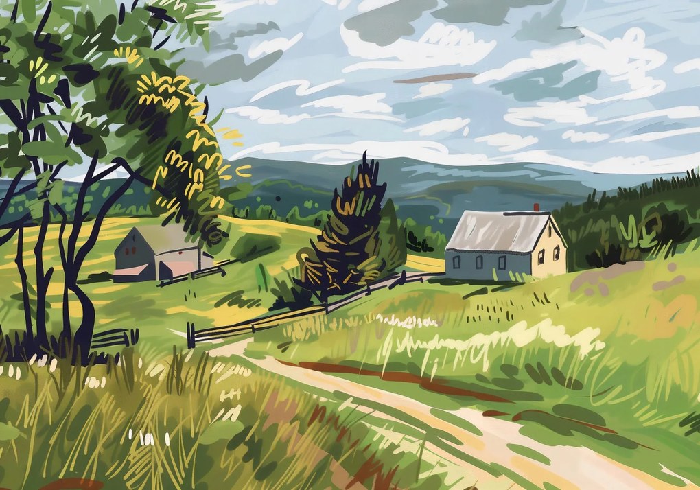 Poszter 66,5x46,5cm Buja falu