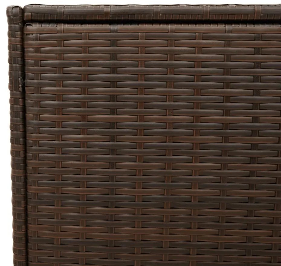 barna polyrattan kerti tárolóláda 283 L