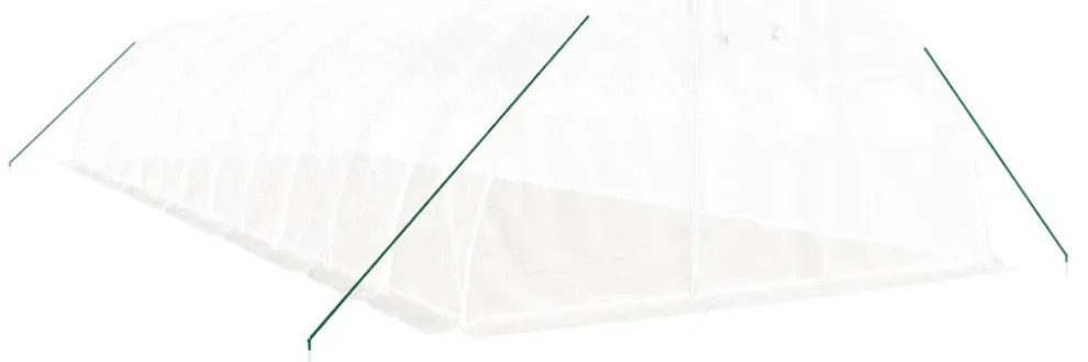 fehér acélvázas melegház 48 m² 12 x 4 x 2 m