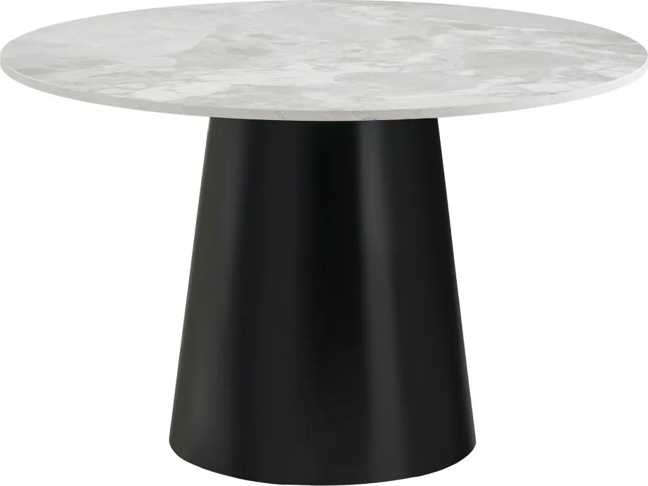 Brito kerek étkezőasztal 120x75 cm szürke-fekete