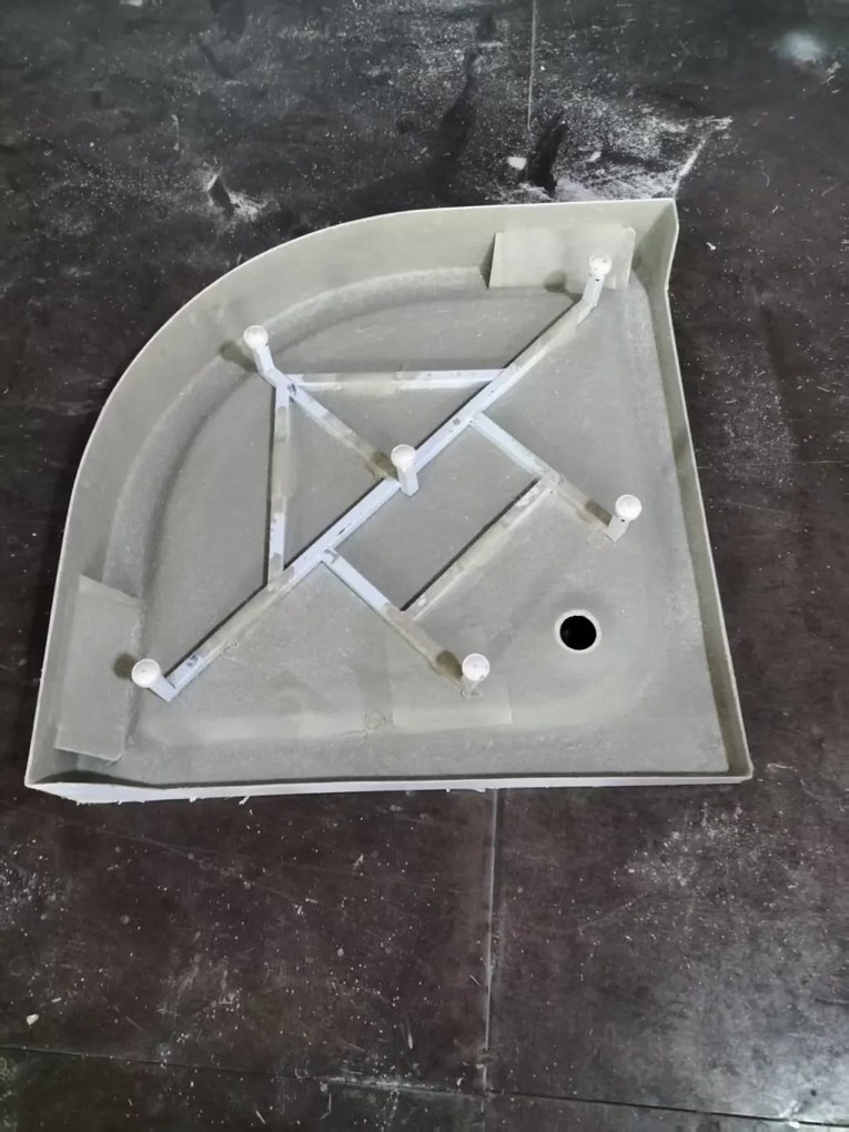 Stuxi Genova 80x80 cm íves két tolóajtós fehér hátfalas zuhanykabin 5 mm üveggel zuhanytálcával és csapteleppel