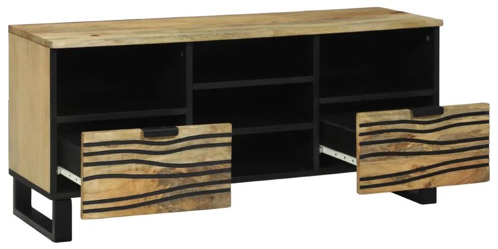 TV szekrény, 100x33,5x46 cm, tömör mangófából készült
