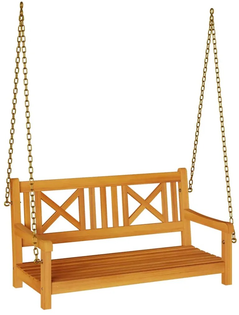 vidaXL Kerti hinta pad Barna 119 x 35 x 47 cm Tömör akácfa