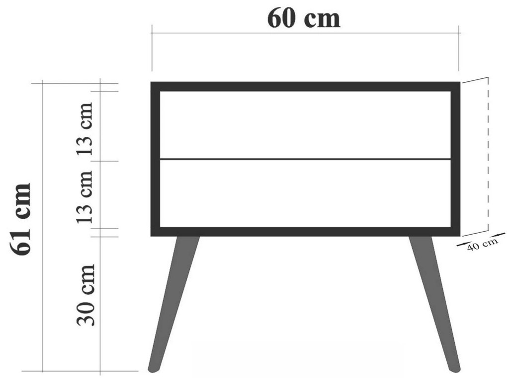 Éjjeliszekrény Tobobi 11 (többszínű). 1094399