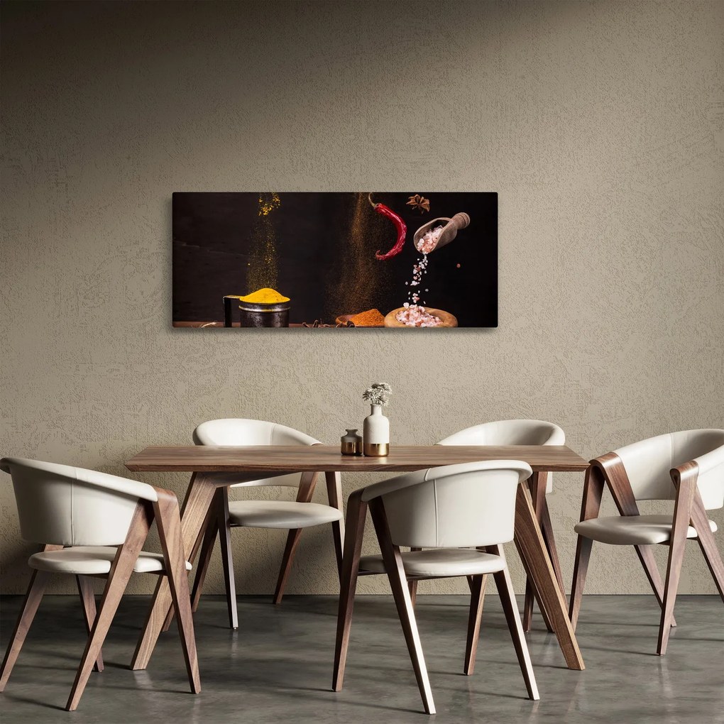 Kép - Fűszerek mozgásban (120x50 cm)