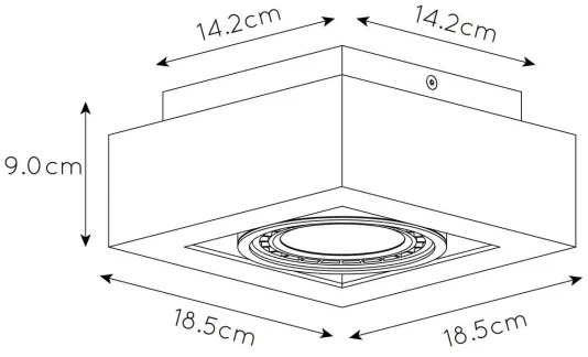 Lucide 09120/12/30 - LED Dimmelhető spotlámpa ZEFIX 1xGU10/12W/230V fekete