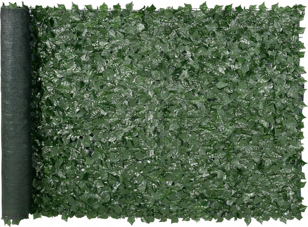 Mesterséges sövény borostyán 3 x 1,5 m zöld dekoráció kert erkély terasz