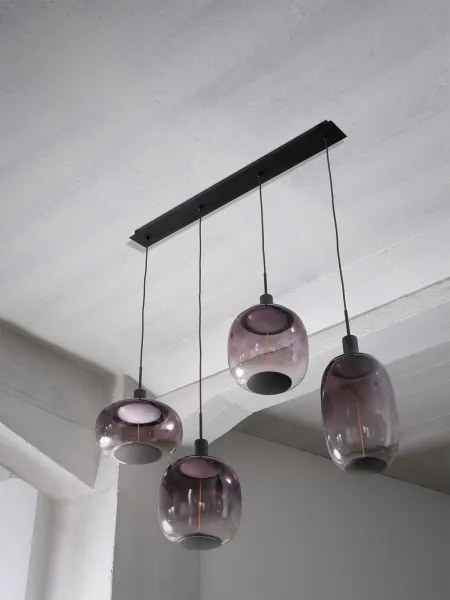 Osram - Tápkábel NEEDLE PENDANT 4xE27/25W/230V antracitszürke
