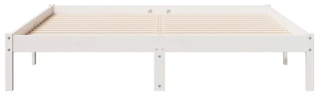 fehér tömör fenyő extra hosszú ágykeret matrac nélkül 140x210cm