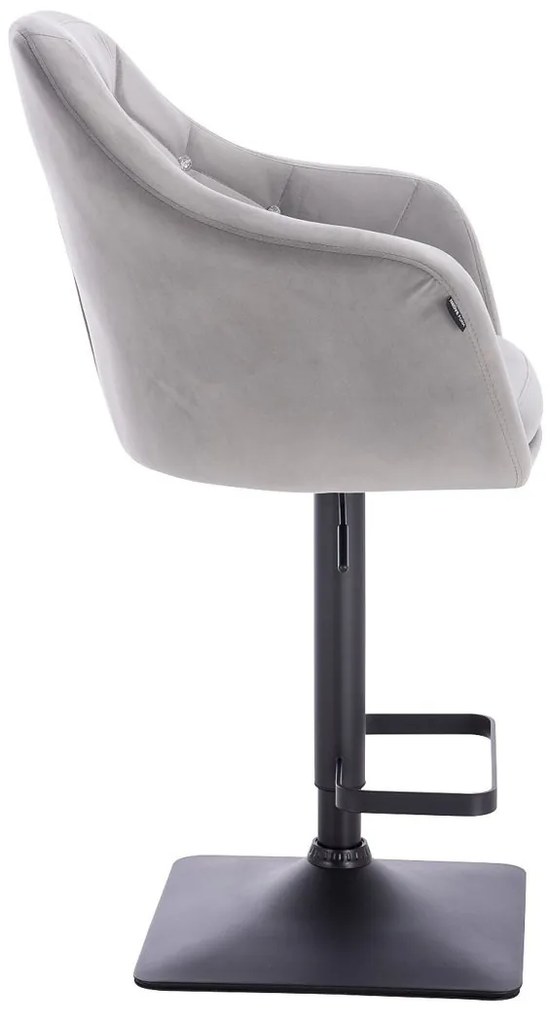 HR830KW Acél Modern Velúr Szék fekete lábbal