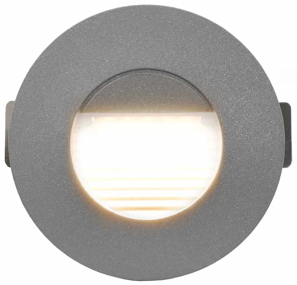 6 darab kör alakú ezüst kültéri LED falilámpa 5 W