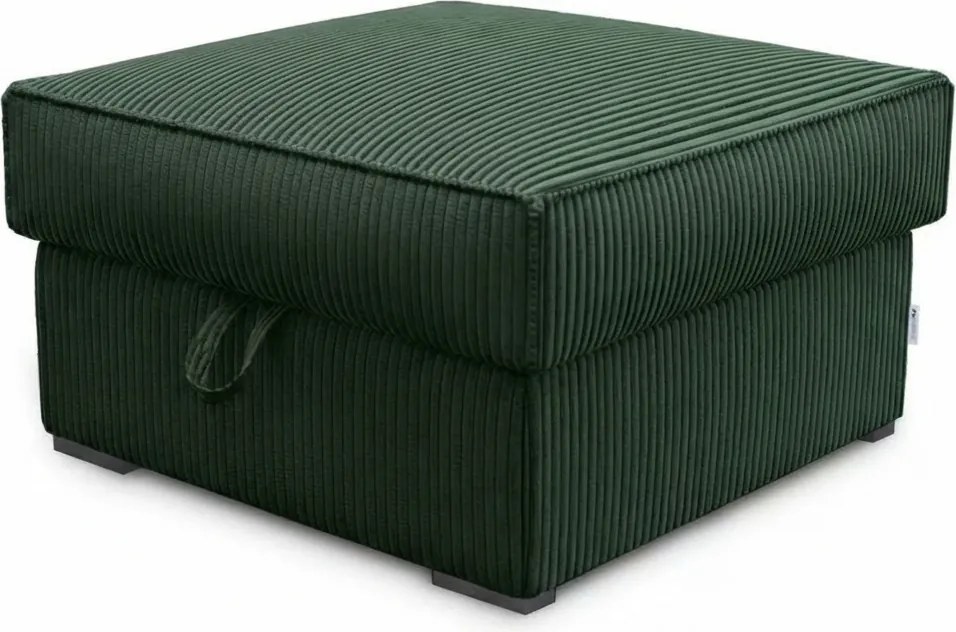 Taburet SMART COSARO XL tárolóhellyel 71x71 cm, sötétzöld
