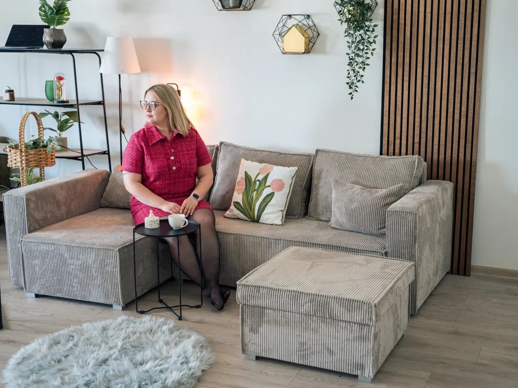 Taburet SMART COSARO tárolóhellyel 65x65 cm, mentás