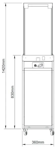 Planika Faro GAS - Kültéri gáz kandalló 142x36 cm 8kW fehér + védőborítás
