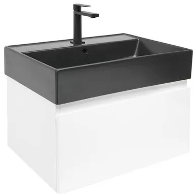 SAT B-WAY Fürdőszobaszekrény mosdóval 59x30x45 cm fehér fényes BWAY60WU2BB