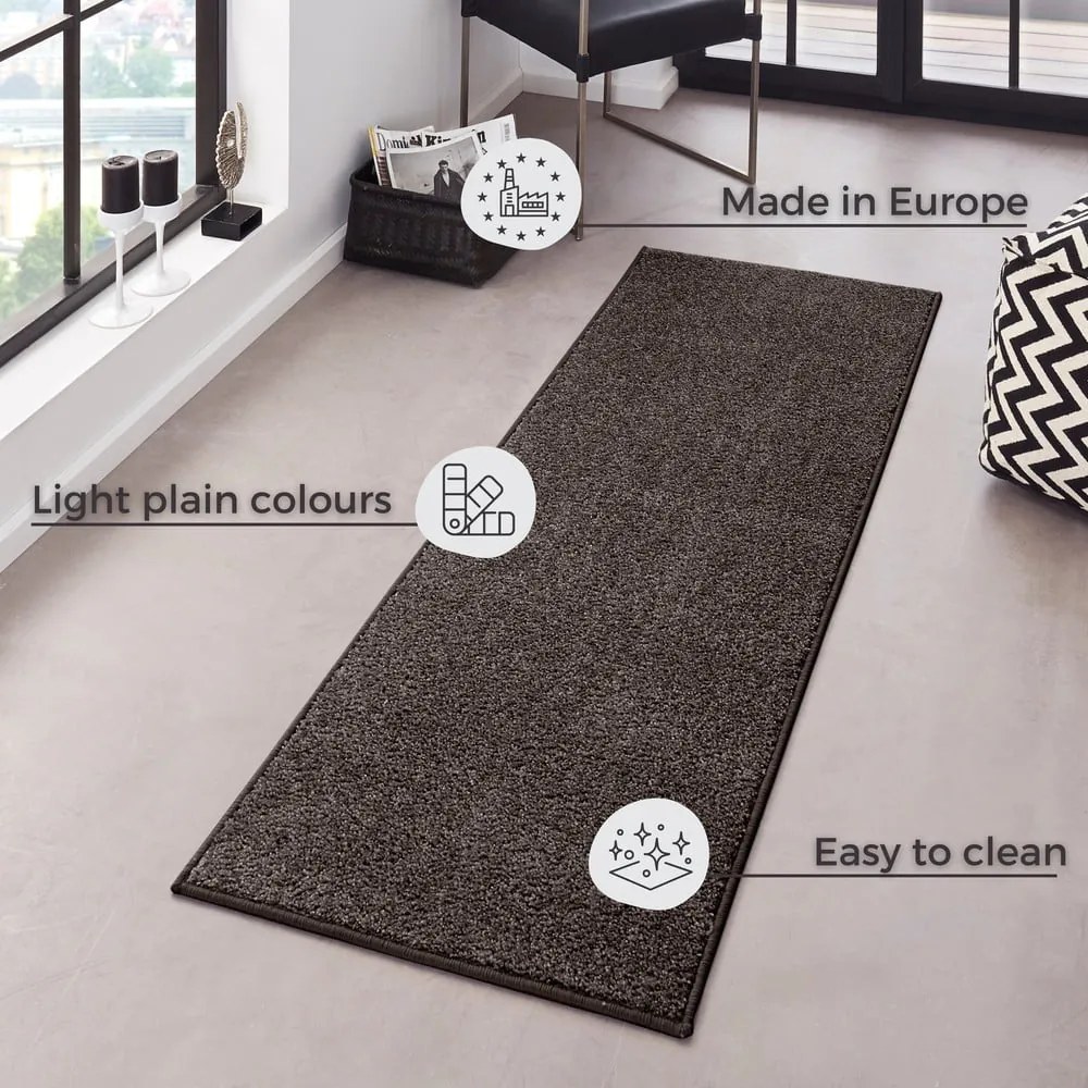 Pure antracitszürke futószőnyeg, 80 x 300 cm - Hanse Home