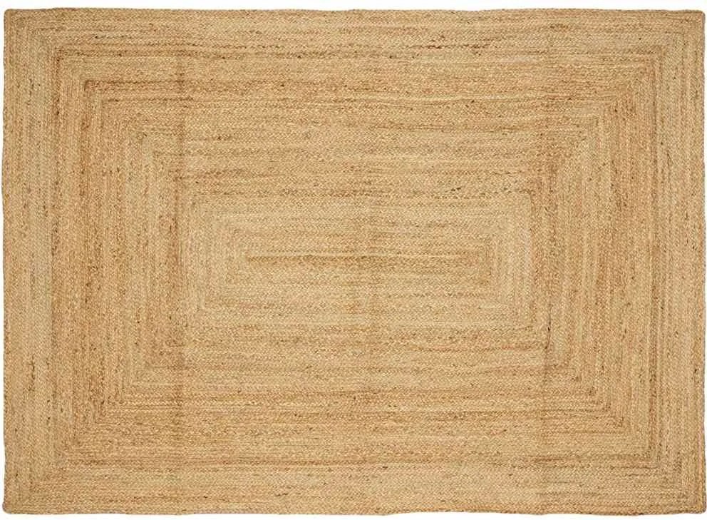 vidaXL természetes színű kézzel font jutaszőnyeg 160 x 230 cm