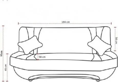 ANDROMEDA - kinyitható kanapé