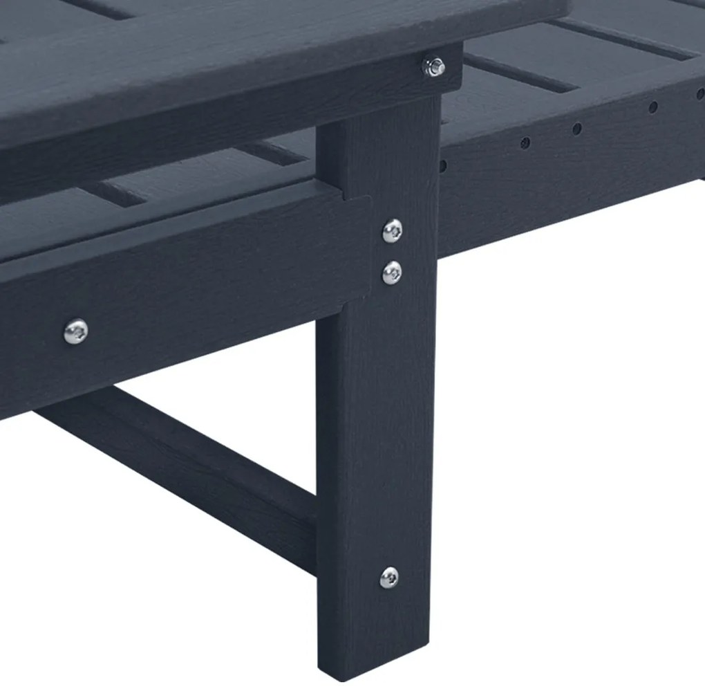Nyugágy 2 db Tengerészkék 162x53x98.5 cm HDPE