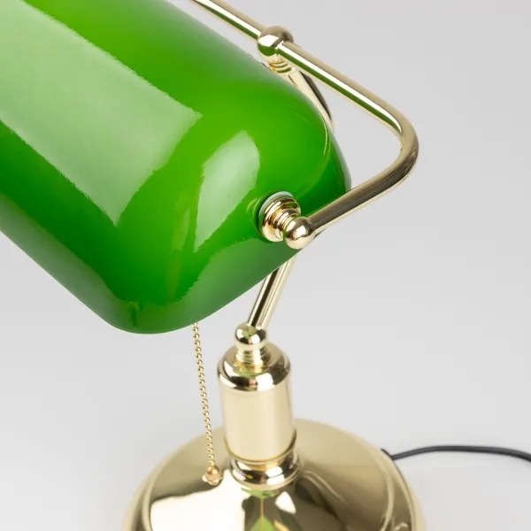 Brilagi - BANK OFFICE asztali lámpa 1xE27/60W/230V arany/zöld