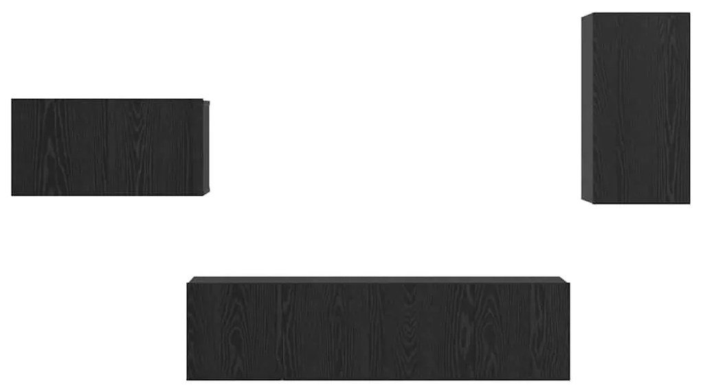 TV szekrény garnitúra 4 pcs Musta tammi 30.5 x 30 x 60 cm