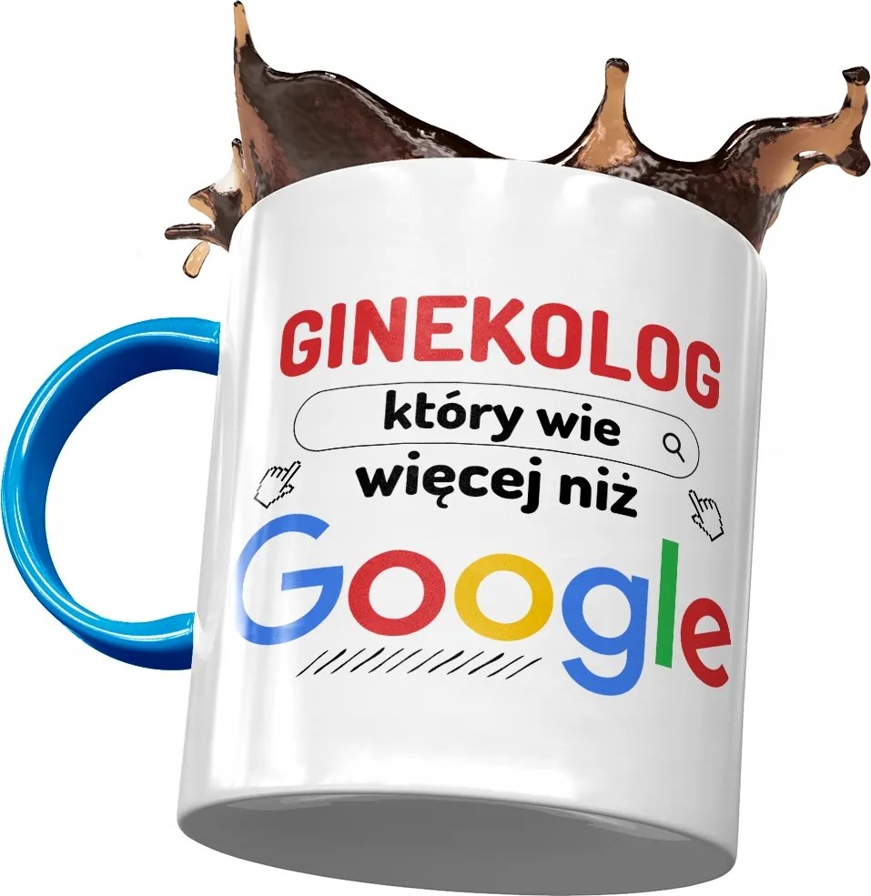 Kék Bögre Nőgyógyásznak Több, mint Google Nyomtatott Fotóval