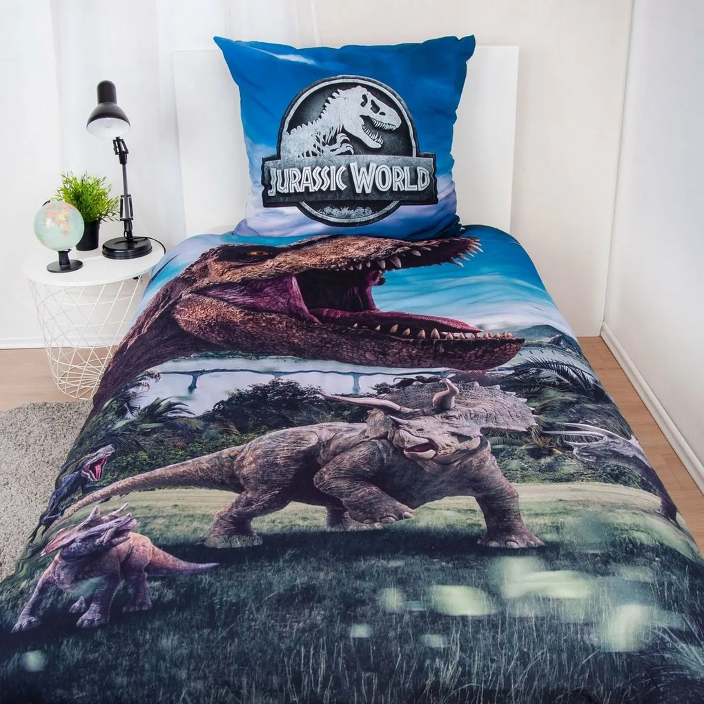 Herding Pamut ágynemű Jurassic World, 135 x 200cm, 80 x 80 cm