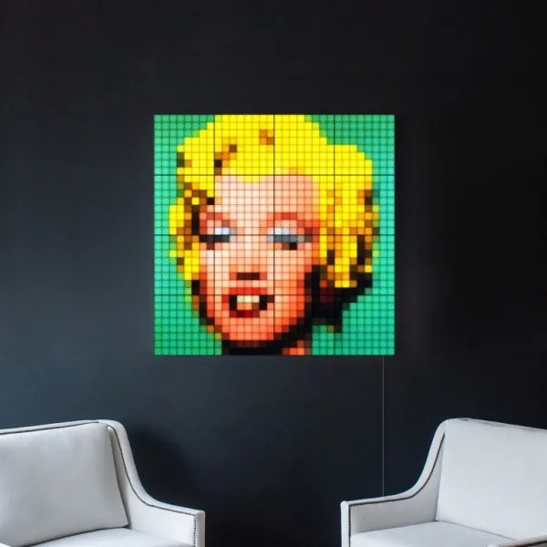Twinkly TWQ064STW-07-BEU - KÉSZLET 6xLED RGB Panel SQUARES 64xLED 16x16 cm Wi-Fi