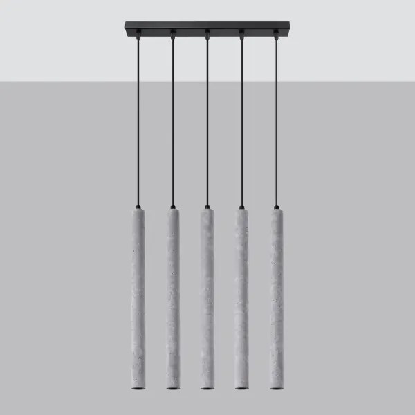 Sollux SL.1274 - Csillár zsinóron PASTELO 5xG9/8W/230V beton