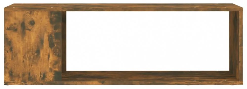 füstös tölgy színű szerelt fa fali TV-szekrény 100 x 24 x 32 cm