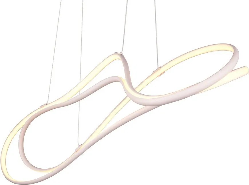 Fehér LED függőlámpa fém búrával Nala – Trio Select