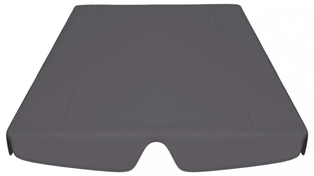 antracit csere ponyva kerti hintaágyhoz 150/130 x 105/70 cm