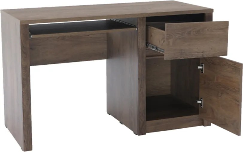 PC asztal, sötét tölgy lefkas, MONTANA B1