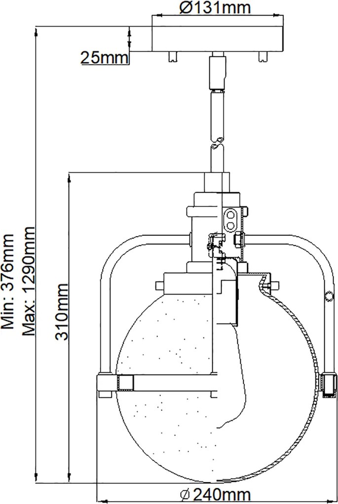 Quintiesse loft függeszték triocent sárgaréz átlátszó elsqn-triocent-p-nbr IP44