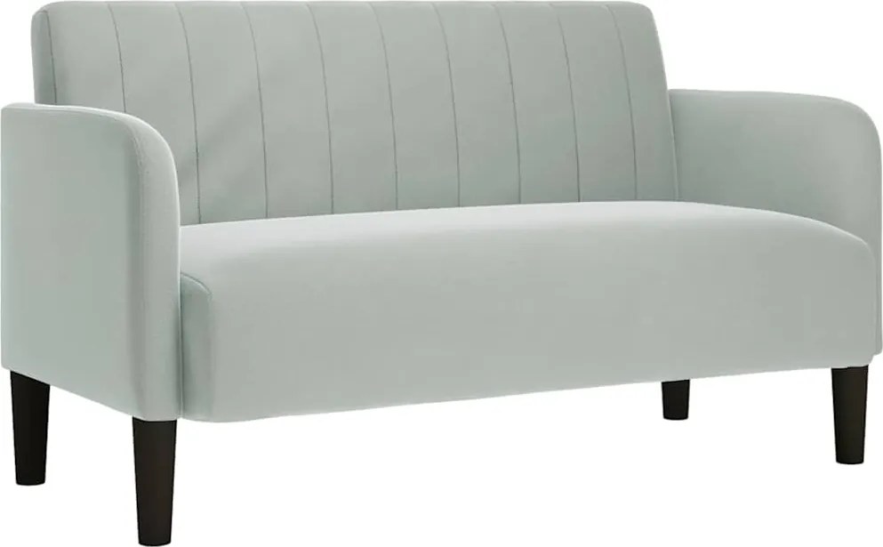 vidaXL világosszürke bársony loveseat kanapé 109 cm