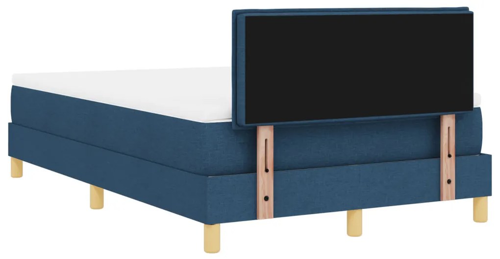 Box Spring Ágy Matraccal Kék 120x200 cm Szövet