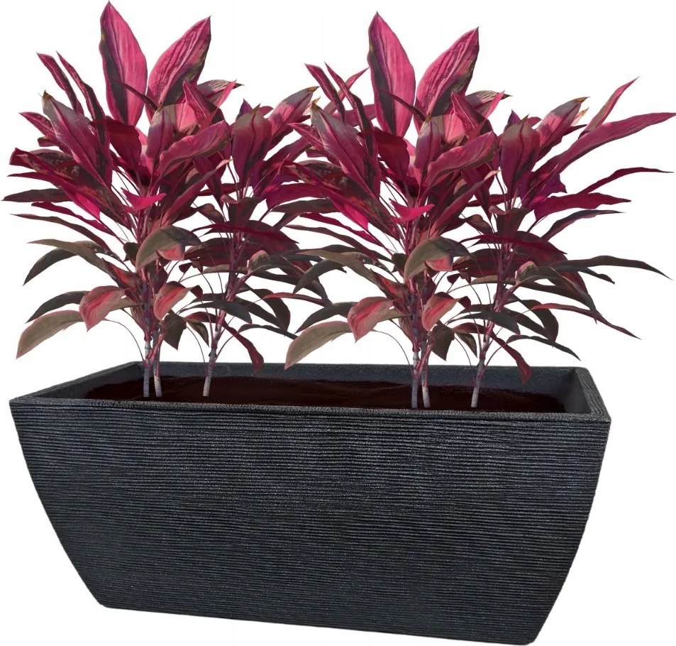 Minos nagy kerti virágtartó barázdákkal teraszra 40x80x34 cm