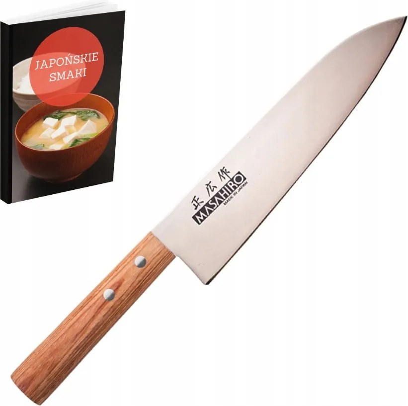 Sankei Gyuto Masahiro kés 18 cm barna japán acélból