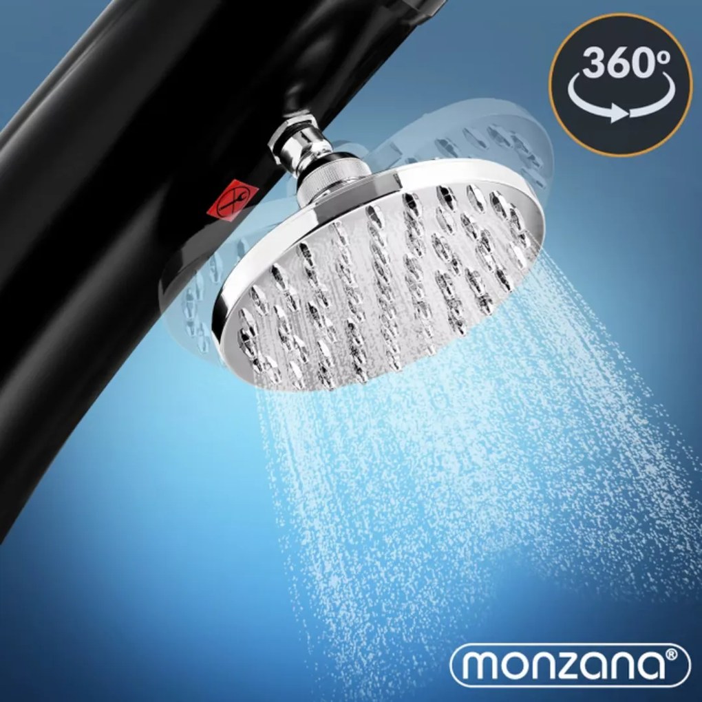 BOW napelemes zuhanyzó, 20l, fekete Monzana