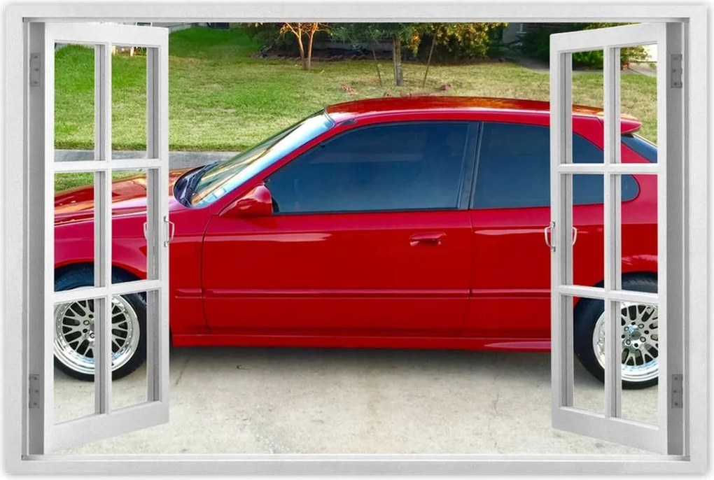 Poszter 60x40 Piros Honda Civic