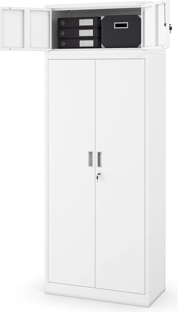 Fém öltözőszekrény JAN Compact 1750 x 800 x 400 mm, fehér