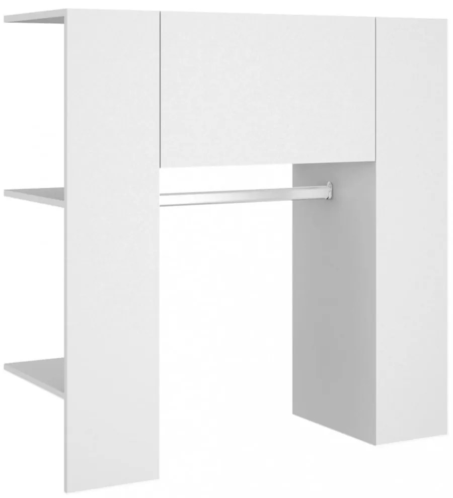fehér szerelt fa előszobaszekrény 97,5 x 37 x 99 cm