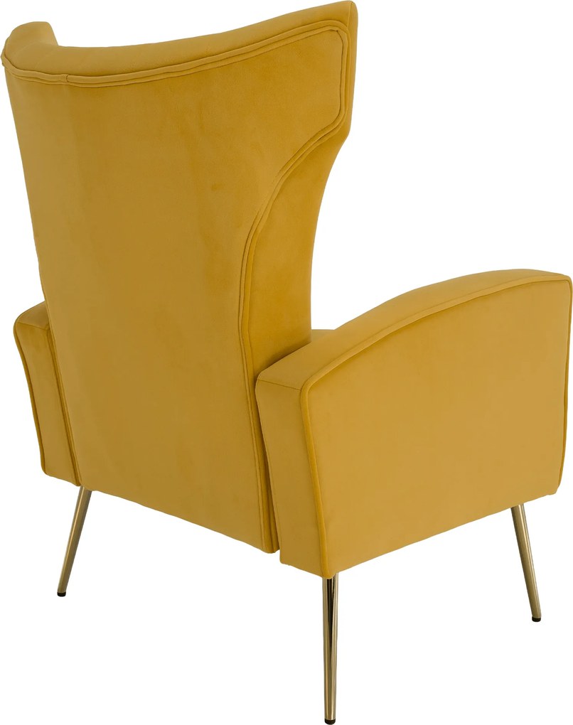 Relaxfotel, sárga Velvet szövet, BARET