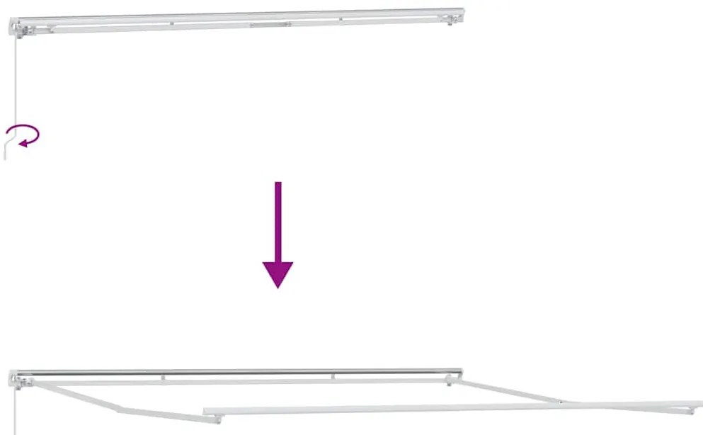 Napernyő Fehér 4 × 3,5 m Fém