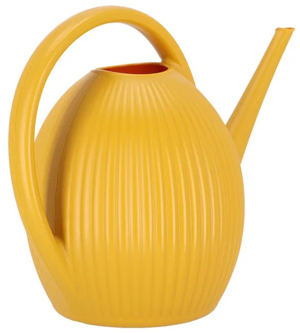 Műanyag bordázott locsolókanna, 9,6 literes, sárga