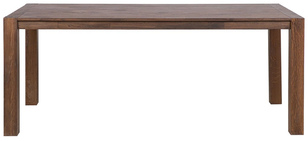 Klasszikus Sötétbarna Fa Étkezőasztal 150 x 85 cm NATURA Beliani