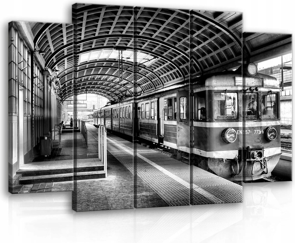 Vászonkép 5 Részes Ipari Vonat Loft Modern Vászonkép 150x100