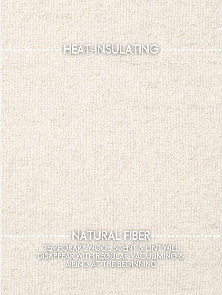 Krémszínű kézi szövésű gyapjú kerek szőnyeg ø 200 cm Puristic Knots – Elle Decoration